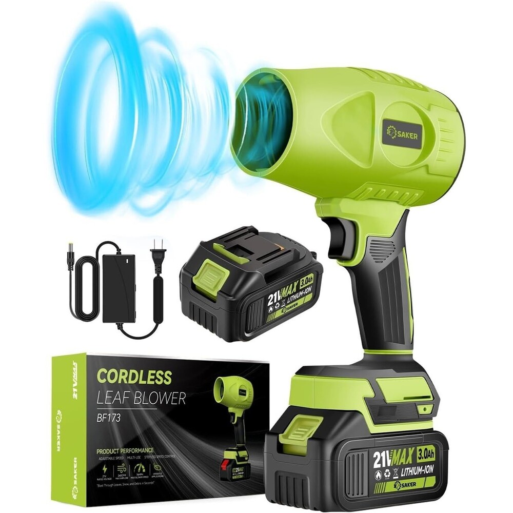 SAKER Plus Cordless Portable Dust Cleaner, Leaf & Snow Blower / 2 Battery (New)
